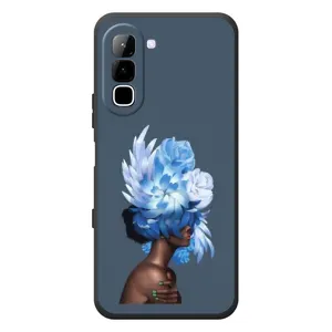 Чехлы (ART) Цветы на Infinix Hot 70 (VPrint) (Цветы на голове)