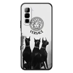 Чехлы VERSACE для Инфиникс Хот 70 (PREMIUMPrint) (Доберман Версаче)