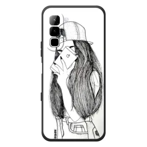 Чехол с печатью для Infinix Hot 70 - (Мода) (AlphaPrint) (Фото девочки)
