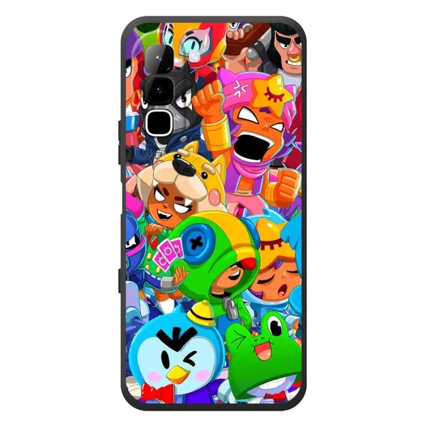 Чехол с принтом «Герои Бравл Старс» для Infinix Hot 70