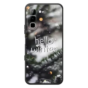 Новогодние, Праздничные Чехлы для Infinix Hot 70 - 2024 год (Hello winter)