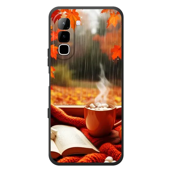 Чехол с принтом «Кофе и дождь» для Infinix Hot 70