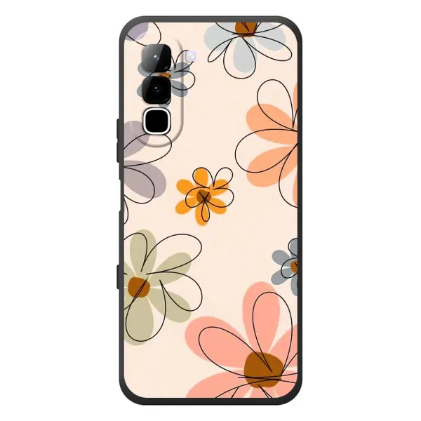 Чехол с принтом «Разноцветные цветы» для Infinix Hot 70