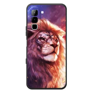 Чехол со Львом для Infinix Hot 70 (VPrint) (Красочный Лев)