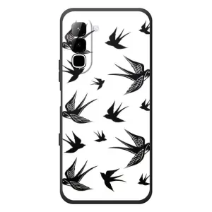 Чехол с птицами на Infinix Hot 70 (VPrint) (Ласточки)