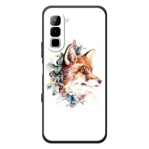 Чехлы с картинкой Лисички для Infinix Hot 70 (VPrint) (Лисичка в цветочках)