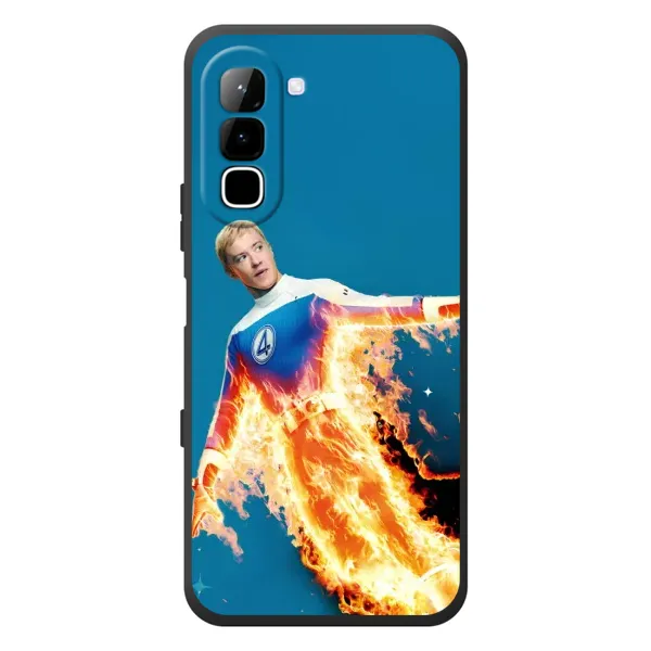 Чехол с принтом «Человек-факел в огне» для Infinix Hot 70