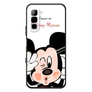 Эксклюзивный чехол для Infinix Hot 70 (AlphaPrint - Мультяшные) (Маус Микки)
