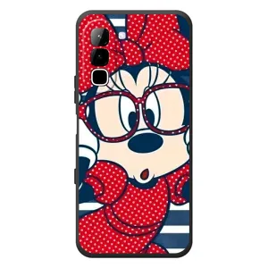 Эксклюзивный чехол для Infinix Hot 70 (AlphaPrint - Мультяшные) (Маус в очках)