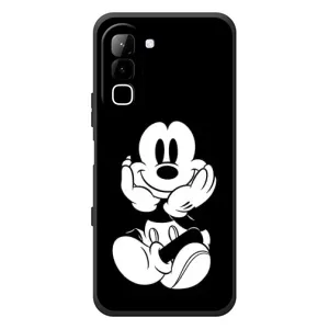Эксклюзивный чехол для Infinix Hot 70 (AlphaPrint - Мультяшные) (Микки на черном)