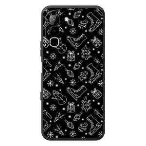 Новогодние, Праздничные Чехлы для Infinix Hot 70 - 2024 год (Новогодний фон)