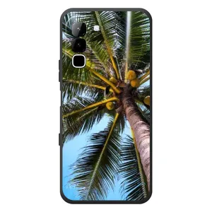 Силиконовый чехол с КАРТИНКАМИ лето для Infinix Hot 70 (AlphaPrint) (Пальма)