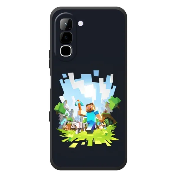 Чохол з принтом «персонажі Minecraft» для Infinix Hot 70 Чохол з принтом «персонажі Minecraft» для Infinix Hot 70