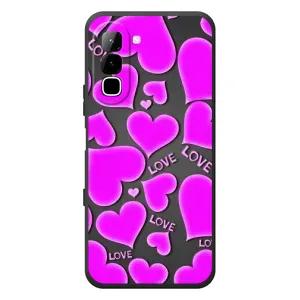 Чехлы для любимой на Инфиникс Хот 70 (VPrint) (Pink hearts)