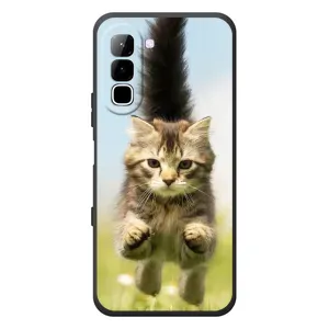 Чехлы с Котиками для Infinix Hot 70 (VPrint) (Прыжок кота)