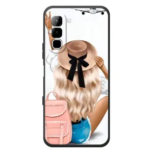 Чехол с печатью для Infinix Hot 70 - (Мода) (AlphaPrint) (Путешествие)