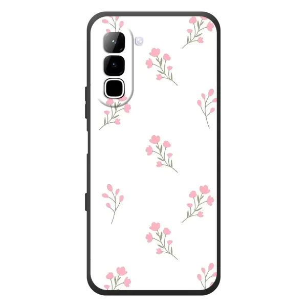 Чехол с принтом «Розовые цветы» для Infinix Hot 70