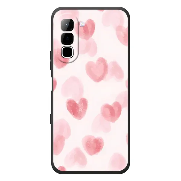 Чехол с принтом «Розовые сердечки» для Infinix Hot 70