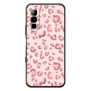 Чохол з розовим принтом для Infinix Hot 70 (Рожевий леопард)