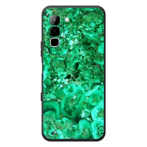 Мраморный чехол на Infinix Hot 70 (VPrint) (Салатный Мрамор)