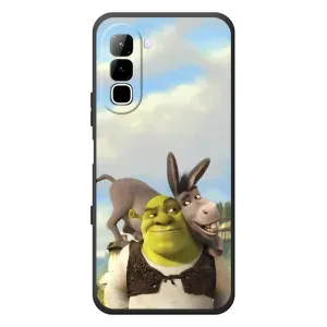 Чехол с мультфильмом Шрек на Infinix Hot 70 (Шрек и Осел)
