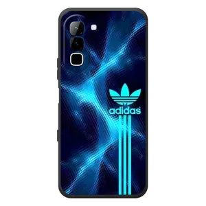 Чехлы Адидас для Infinix Hot 70 (AlphaPrint) (Синий Адидас)