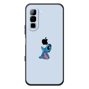 Чехол с принтом Стич на Infinix Hot 70 (Stitch apple)