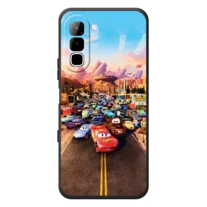 Силиконовый чехол Маквин для Infinix Hot 70 (Тачки на трассе)