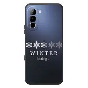 Зимние Чехлы для Инфиникс Хот 70 - прозрачный фон (Winter loading)