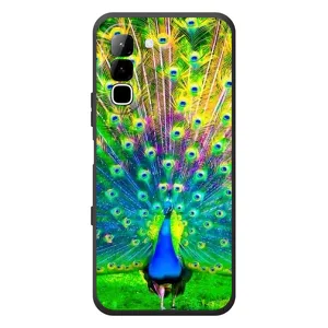 Чехол с птицами на Infinix Hot 70 (VPrint) (Яркий Павлин)
