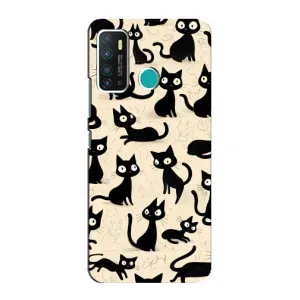 Чохол з малюнком кіт на Infinix Hot 9 / Hot 9 Pro (Чорні коти)