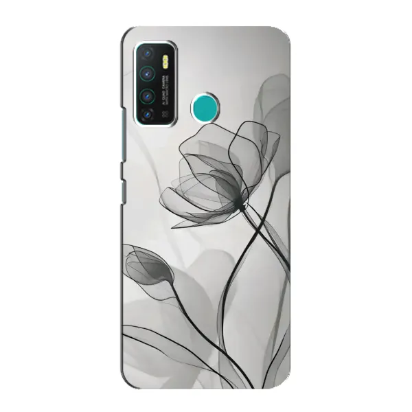 Чехол с принтом «Черные цветы» для Infinix Hot 9 / Hot 9 Pro Чехол с принтом «Черные цветы» для Infinix Hot 9 / Hot 9 Pro