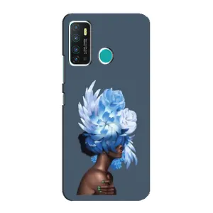 Чехлы (ART) Цветы на Infinix Hot 9 / Hot 9 Pro (VPrint) (Цветы на голове)