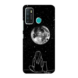 Чохол з малюнком кіт на Infinix Hot 9 / Hot 9 Pro (Дівчина з котом)