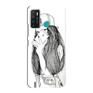 Чохол з друком для Infinix Hot 9 / Hot 9 Pro - (Мода) (AlphaPrint) (Фото дівчини)