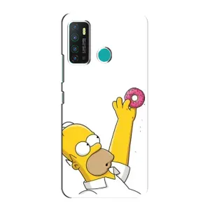Чjхол з Сімпсонами для Infinix Hot 9 / Hot 9 Pro (VPrint) (Гомер з пончиком)