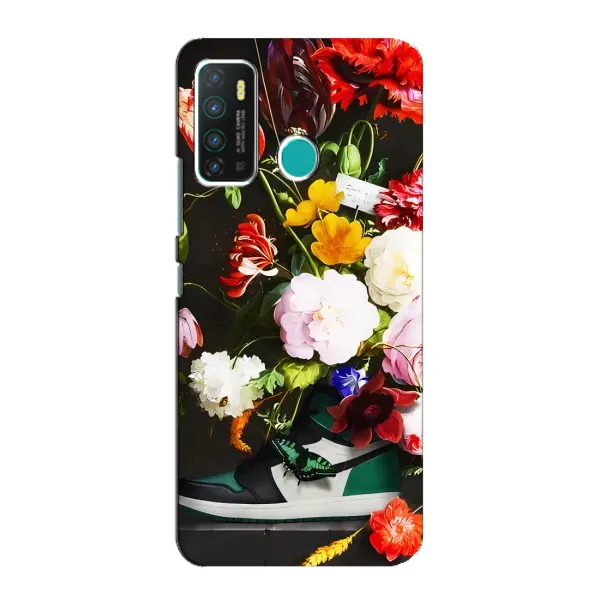 Чехол с принтом «Nike цветы» для Infinix Hot 9 / Hot 9 Pro