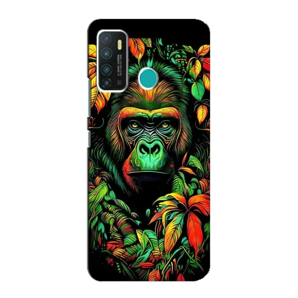Чохол з принтом «Мавпа в квітах» для Infinix Hot 9 / Hot 9 Pro