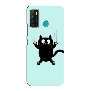 Чохол з принтом для Infinix Hot 9 / Hot 9 Pro (AlphaPrint) Модні коти (Падаючий кіт)