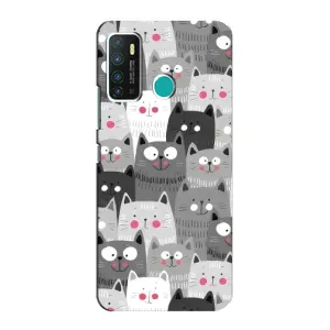 Чехлы с Котиками для Infinix Hot 9 / Hot 9 Pro (VPrint) (Рисованные котики)