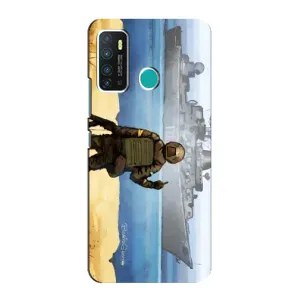 Чехол с принтом (Русский корабль...) для Инфиникс Хот 9 / Хот 9 Про (AlphaPrint) (Русский корабль)