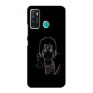 Чехлы на тему: Итачи Учиха для Infinix Hot 9 / Hot 9 Pro (AlphaPrint) (силуэт Итачи)