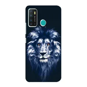 Чехол со Львом для Infinix Hot 9 / Hot 9 Pro (VPrint) (Синий Лев)