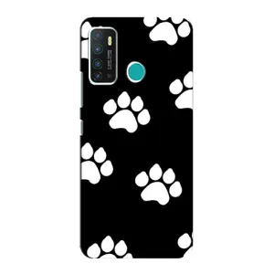 Чехлы с собаками для Infinix Hot 9 / Hot 9 Pro (VPrint) (Следы собаки)