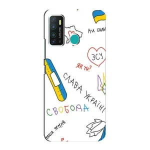 Чехлы Доброго вечора, ми за України для Инфиникс Хот 9 / Хот 9 Про (AlphaPrint) (Стикер)