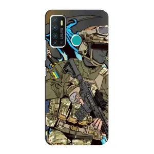 Чехлы с картинкой ЗСУ для Infinix Hot 9 / Hot 9 Pro (AlphaPrint) (Воин ВСУ)