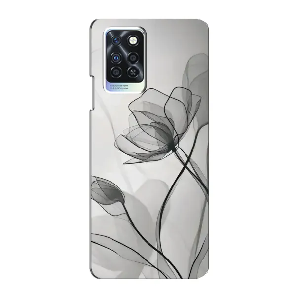 Чехол с принтом «Черные цветы» для Infinix Note 10 Pro Чехол с принтом «Черные цветы» для Infinix Note 10 Pro