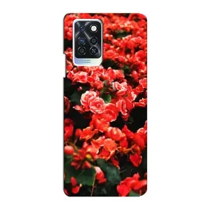 Чехлы с Цветами для Infinix Note 10 Pro (VPrint) (Цветы красные)