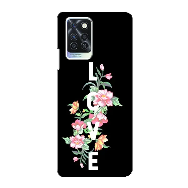 Чохол з принтом «Квіти LOVE» для Infinix Note 10 Pro