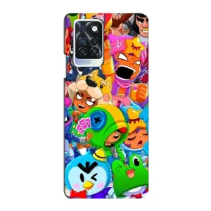 Чехол для Infinix Note 10 Pro Бравл Старс (VPrint) (герои Бравл Старс)